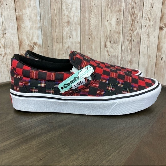 Vans Comfycush Slip On Plaid Check Sneaker Size 6.5 Women - Picture 4 of 11
